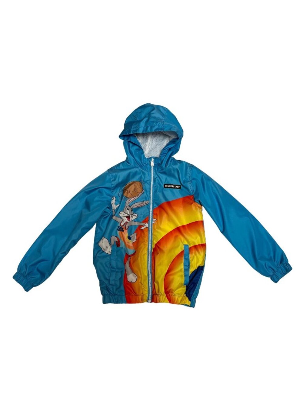 Members Only Space Jam A New Legacy Kids Hooded Windbreaker Jacket Blue Size 8